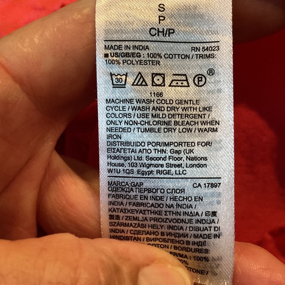 Gap Coral Cotton Top Size Small - Picture 9 of 13